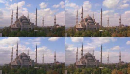 土耳其伊斯坦布尔的蓝色清真寺高清在线视频素材下载