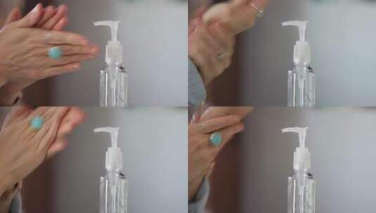 女士用洗手液特写高清在线视频素材下载