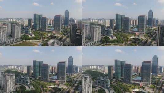 航拍贵阳城市高楼商务建筑高清在线视频素材下载
