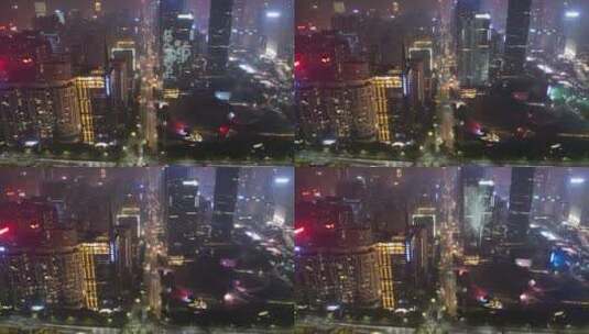 2022广州珠江新城夜景天环广场猎德大桥灯光高清在线视频素材下载