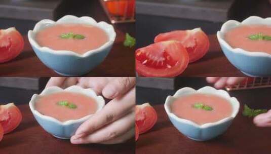 西红柿米糊高清在线视频素材下载