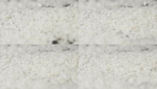 升格拍摄撒落香糯可口东北五常有机生态大米高清在线视频素材下载
