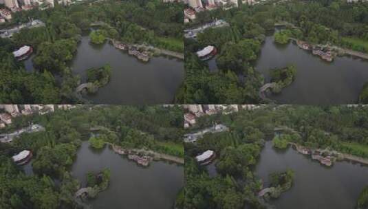 上海杨浦公园4K航拍高清在线视频素材下载