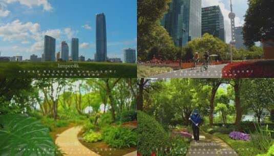 阳光明媚的上海空镜头高清在线视频素材下载