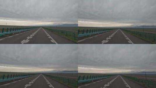 新疆行车风景第一视角视频素材高清在线视频素材下载