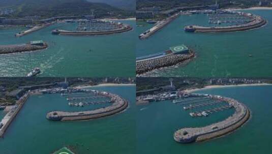 深圳大鹏新区海岸自然风光航拍视频高清在线视频素材下载