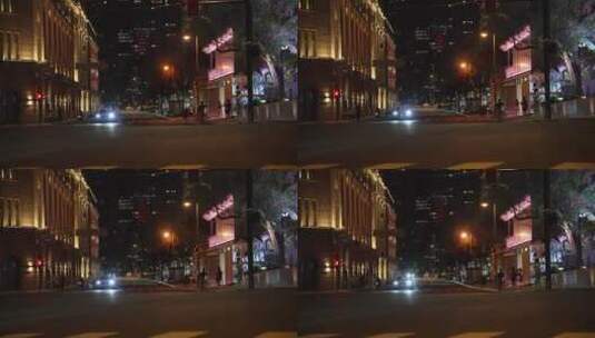 上海南京东路夜景高清在线视频素材下载