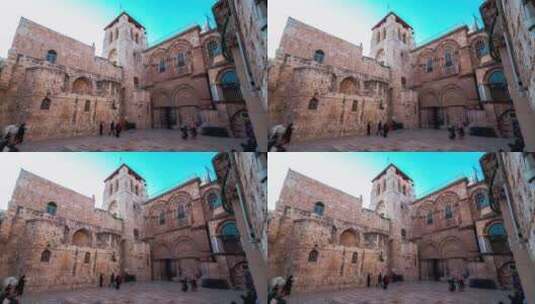 耶路撒冷的圣墓大教堂高清在线视频素材下载