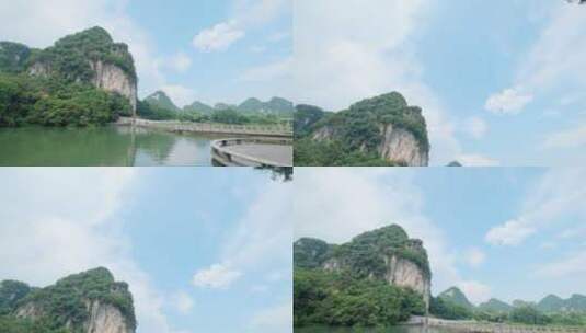 广西柳州山水龙潭公园风景高清在线视频素材下载