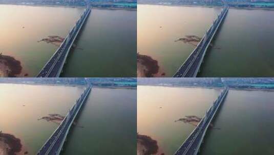 江西省南昌市朝阳大桥航拍高清在线视频素材下载
