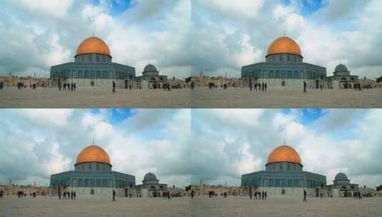 耶路撒冷圆顶清真寺高清在线视频素材下载