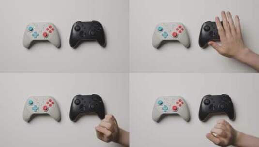 选择视频游戏控制器的手高清在线视频素材下载