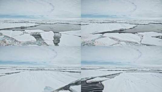 北极融化的冰川浮块高清在线视频素材下载