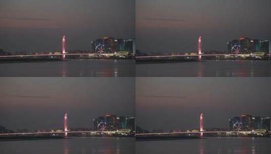 泉州东海泰禾晋江大桥夜景高清在线视频素材下载