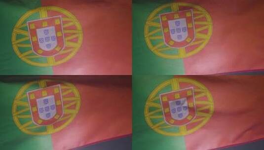 工作室拍摄的葡萄牙国旗特写高清在线视频素材下载