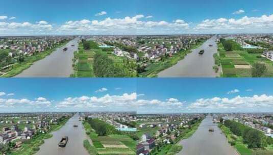美丽的运河 河道高清在线视频素材下载