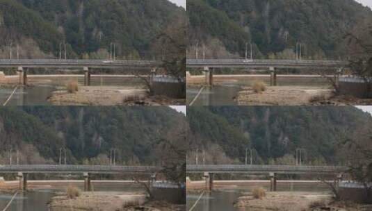 乡村春节的桥和小河高清在线视频素材下载