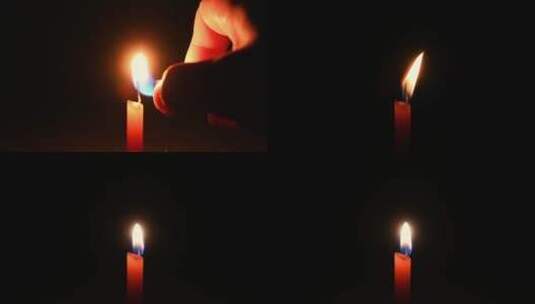 4K实拍燃烧蜡烛火焰烛光视频素材高清在线视频素材下载