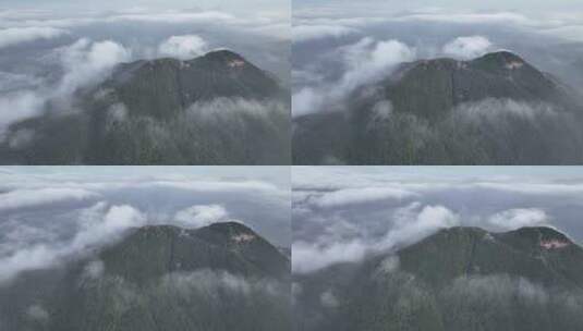 山峰云雾缭绕云海航拍雨后山上雾气森林风景高清在线视频素材下载