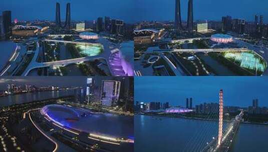 杭州奥体中心、杭州亚运会高清在线视频素材下载