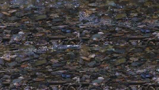 泉水溪水水滴水泡升格空镜高清在线视频素材下载