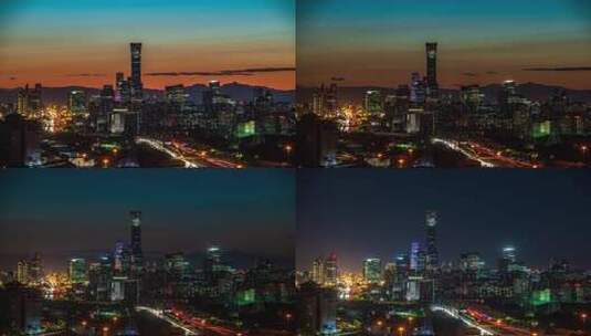 梦幻北京延时拍摄高清在线视频素材下载