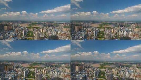 广安城市航拍大景高清在线视频素材下载