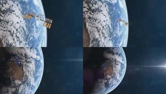 国际行星轨道空间站高清在线视频素材下载