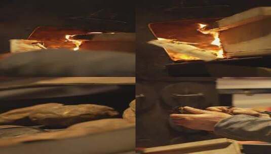 夜晚 城市 烟火气 烤红薯 烤玉米高清在线视频素材下载