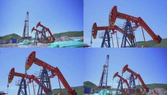 中国石油抽油机高清在线视频素材下载