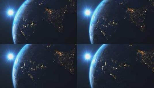 太空数字地球动画高清在线视频素材下载