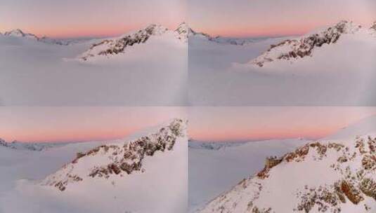 航拍山脉雪山高清在线视频素材下载