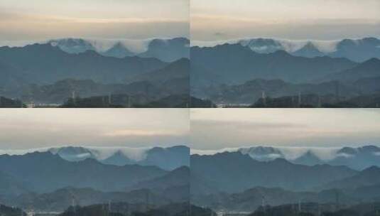 夏季远山的瀑布云-8k25p高清在线视频素材下载