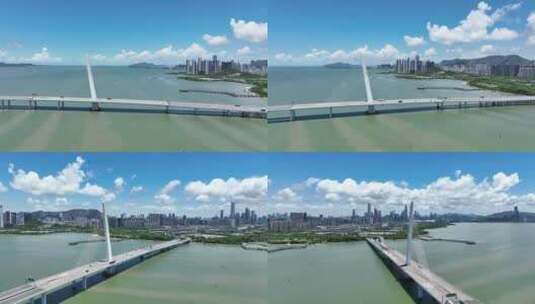 深圳湾公路大桥 港深西部路高清在线视频素材下载