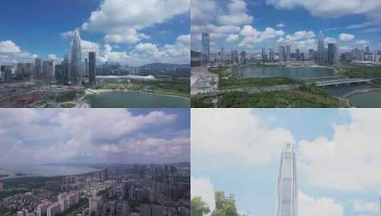 「版权素材」深圳城市航拍高清在线视频素材下载