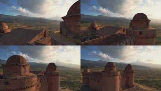 平原上的城堡高清在线视频素材下载