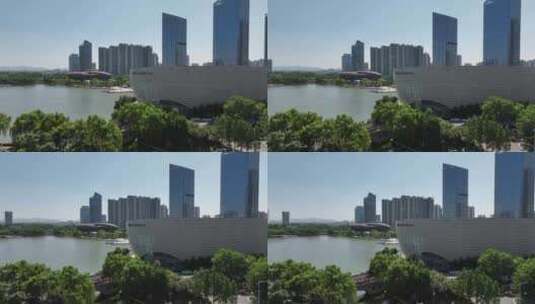 溧阳 博物馆 文化艺术中心 城市发展高清在线视频素材下载