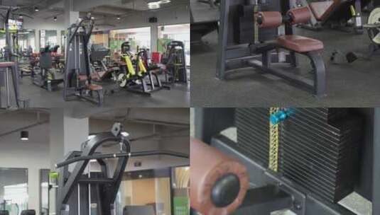 健身房器材实拍，运动健身高清在线视频素材下载