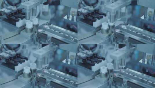 医疗药瓶生产机械化制造高清在线视频素材下载