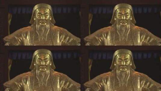 成吉思汗祭祀场所 雕像高清在线视频素材下载