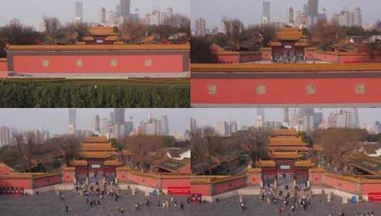 南京朝天宫景区航拍视频高清在线视频素材下载