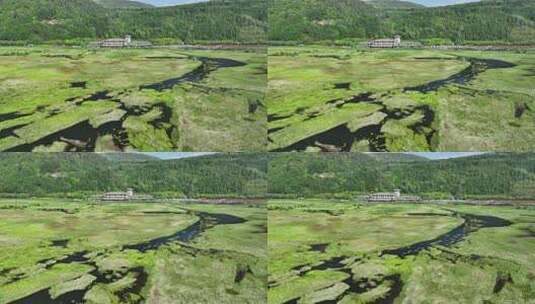 云南保山市腾冲北海湿地自然风光航拍高清在线视频素材下载