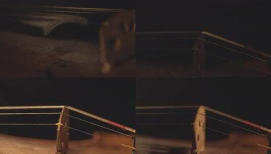 乐器琴弦琴头特写高清在线视频素材下载