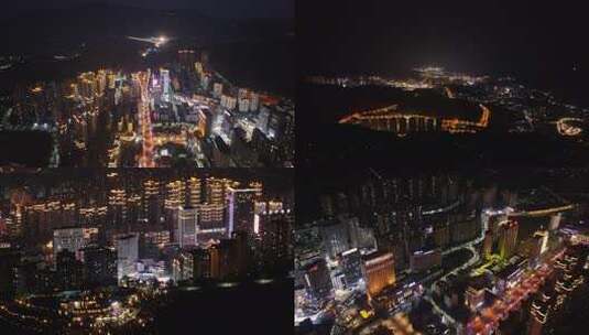 攀枝花城市夜景航拍4K高清在线视频素材下载