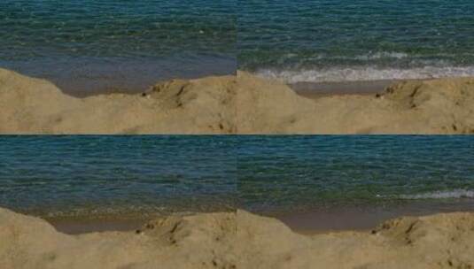 实拍海浪冲击海滩高清在线视频素材下载