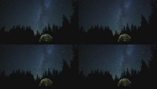 延时拍摄夜星空高清在线视频素材下载