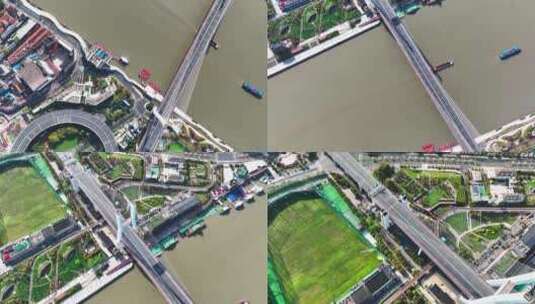 疫情下的南浦大桥高清在线视频素材下载