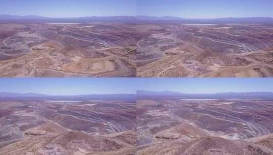 航拍亚利桑那州沙漠的矿坑高清在线视频素材下载