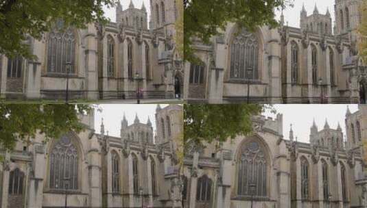 英国布里斯托尔大教堂高清在线视频素材下载