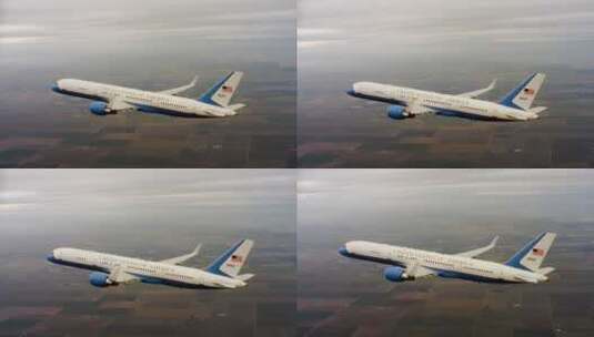 天空中航行的飞机高清在线视频素材下载